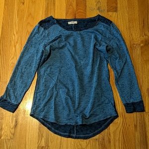 Madewell Denim Inspired Colorblock Long Sleeve Tee
